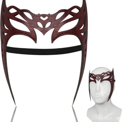Kuberas Scarlet Headpiece Witch Maximoff Crown Cosplay Helmet Accessories Halloween Costume Props for Adults