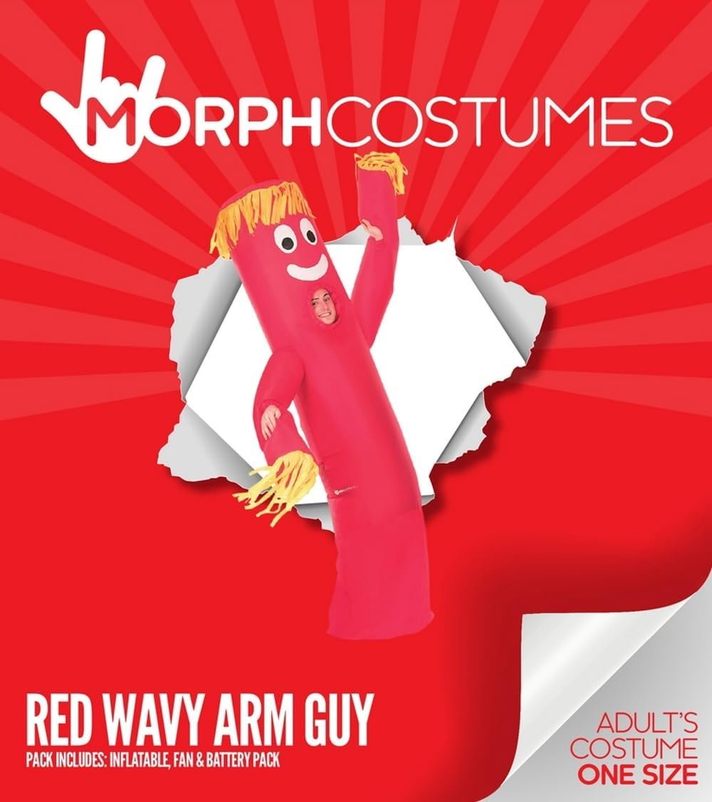 Morph Inflatable Tube Man Costume Adult, Wacky Inflatable Tube Man Costume, Halloween Costumes for Men - Image 7