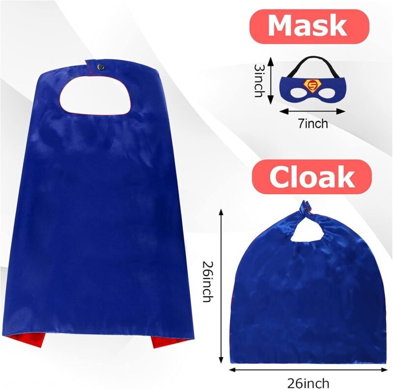 Superhero Capes for Kids,Hero Capes and Masks Fit for 4-12years old boy and girls Dress up and Holiday Costumes. - Image 5