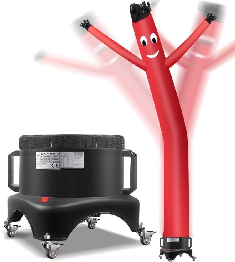 12FT Inflatable Dancing Man with 3/4HP Blower, Highly Durable and Tear Resistant Polyester Polyamide Nylon Inflatable Man Dancing, Waving Inflatable Tube Guy