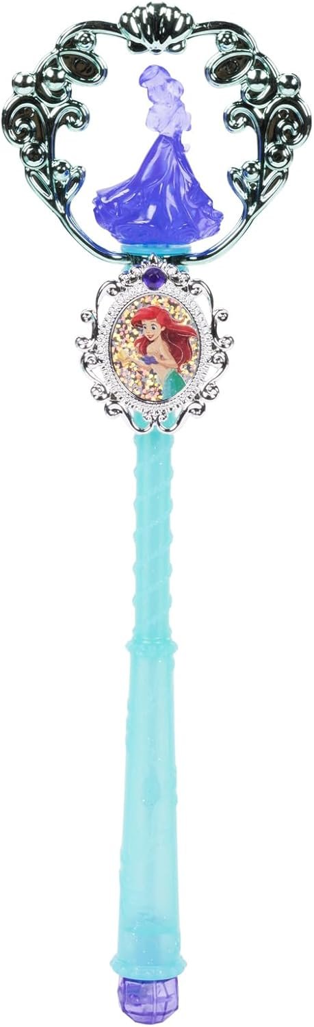 Disney Princess Dress Up Accessory Set Ariel Tiara, Shoes, Wand and Comb Set for Little Girls Role Play Time Costume Toys for 3-6 Years - Image 4