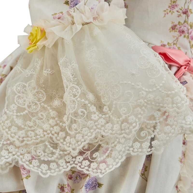 Willyacos Floral 18th Century Royal French Women Queen Marie Antoinette Costume Georgian Dress Victorian Rococo Ball Gown - Image 6