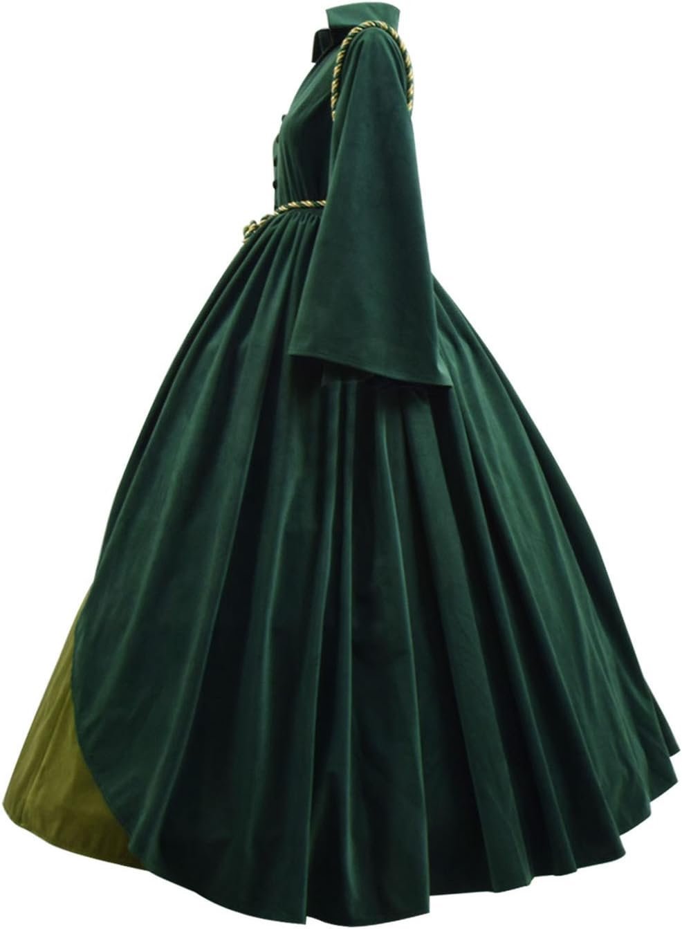 Classic Movie Gone Wind Scarlett Costume Women Green Fancy Dress Costume - Image 4