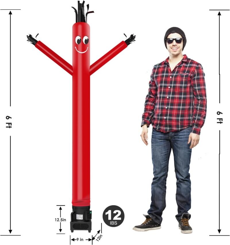 MOUNTO 6FT Fly Puppet Dancer with 1/3hp Blower Complete Set (RED) - Image 3