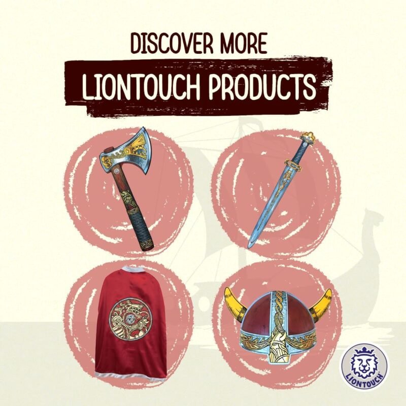 Liontouch - Viking Foam Sword & Shield | for Kids Aged 3-8 Years | Chief Harald’s Medieval Set for Little Warriors & Berserker’s Pretend Play | Safe Weapon Accessories for Boys’ Dress Up & Costumes - Image 6