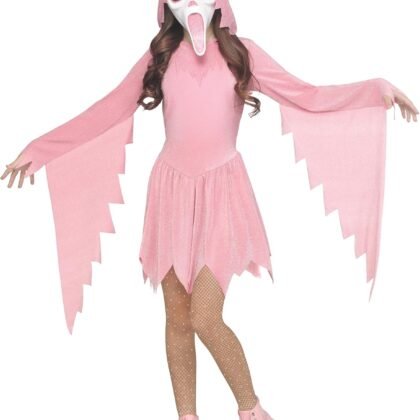 Fun World Girls Ghost Face Pink Sparkle