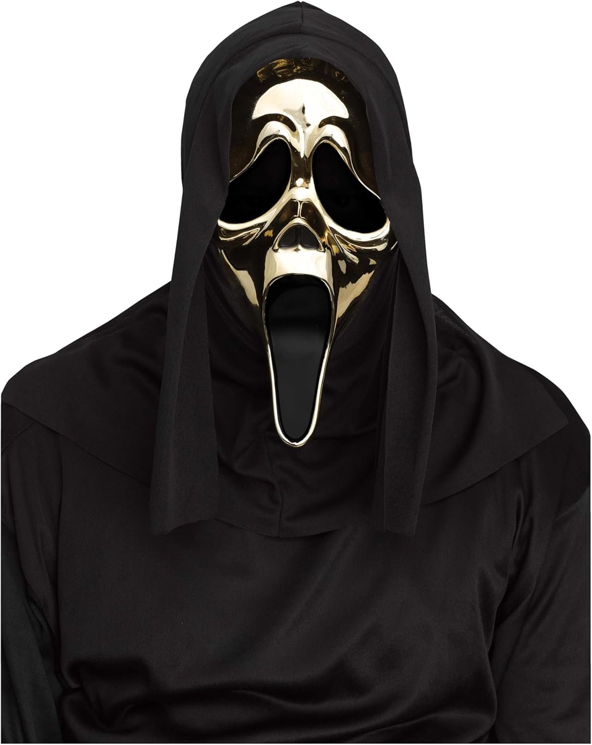 Fun World Officially Licensed Ghost Face Gold Chrome Plated Mask