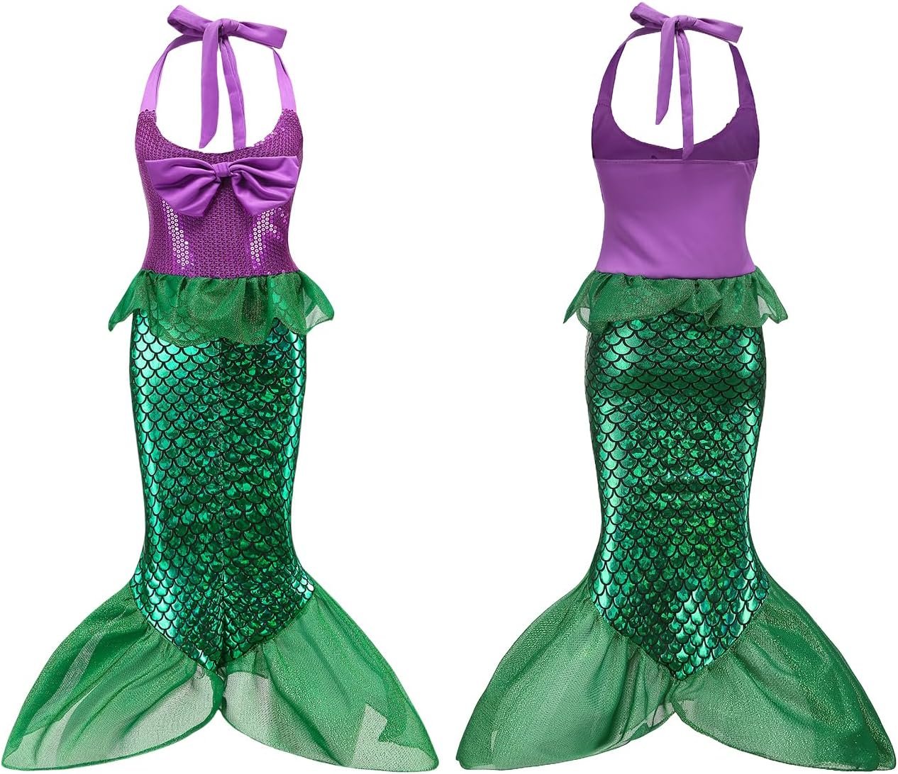 Oumbivil Mermaid Ariel Costume for Grils Kids Princess Dress Halloween Costumes Cosplay Birthday Party with Wig Accessories - Image 4