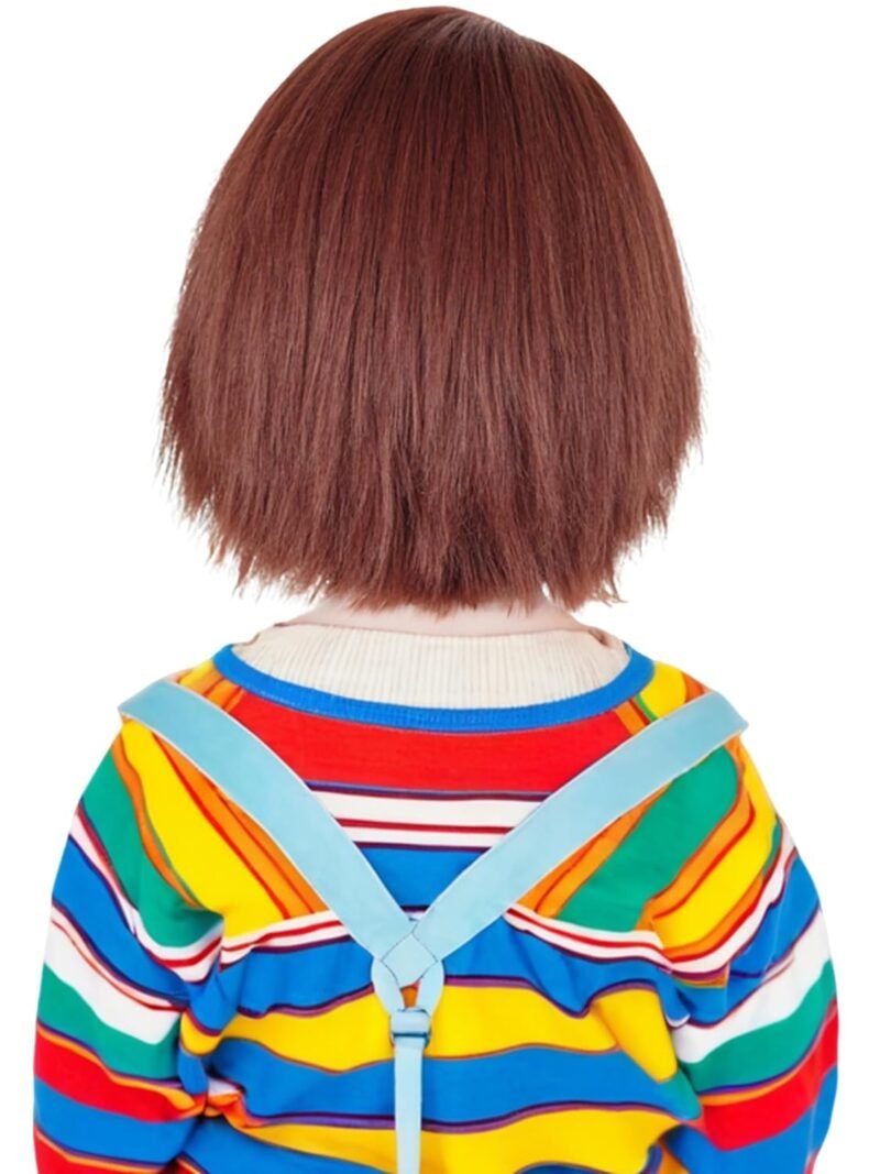 Kids Brown Creepy Doll Killer Costume Wig Red Brown Synthetic Hair for Child Girls Boys Toddler Halloween Party - Image 4
