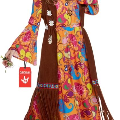 Morph Hippie Costume Women, 70s Costume For Women, 70s Long Dress, Womens 60s Halloween Costumes, Womens Halloween Costumes