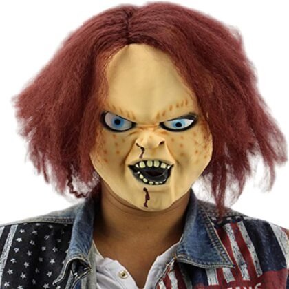 YOOYOO Scary Halloween Mask Creepy Kids Latex Horror Masks Adult Chucky Action Figures Masquerade Costume Accessories Party