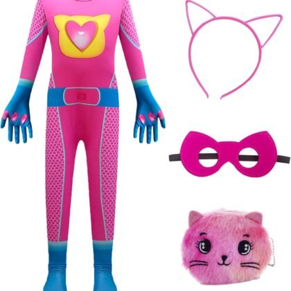 Superheros Fans' Zippered Jumpsuit Costumes Match Accessories Fit Halloween Birthday Party Outfits