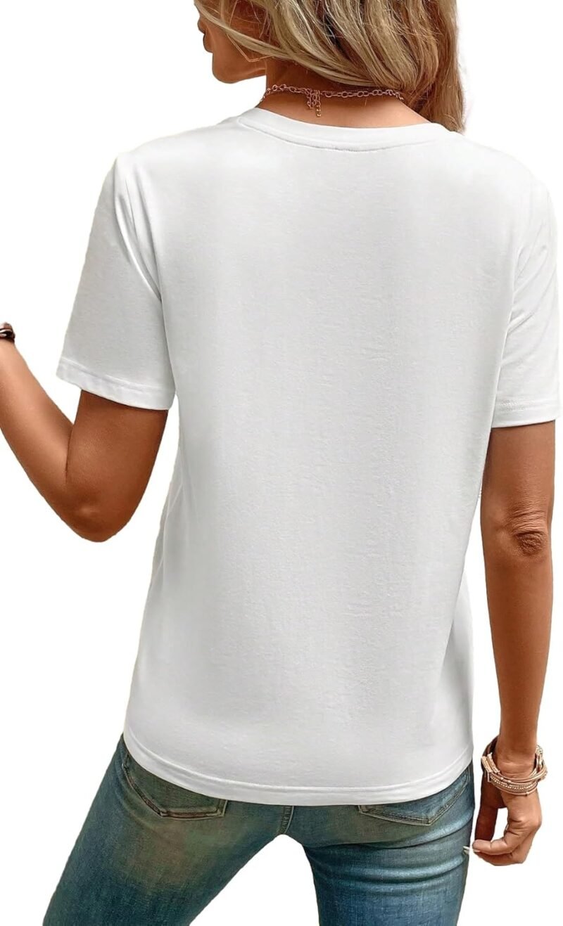 Women's Casual Short Sleeve Tops Country Concert Outfit Letter Print Graphic T-Shirts - Image 2