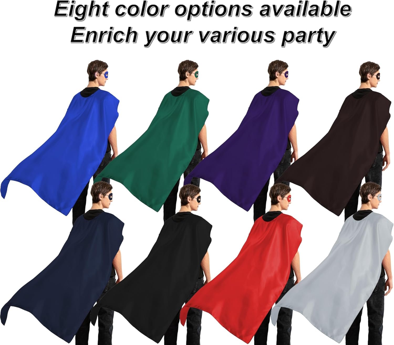 Superhero Capes and Masks for Adult, Halloween Vampire Capes Superhero Party Capes Superhero Costumes - Image 5
