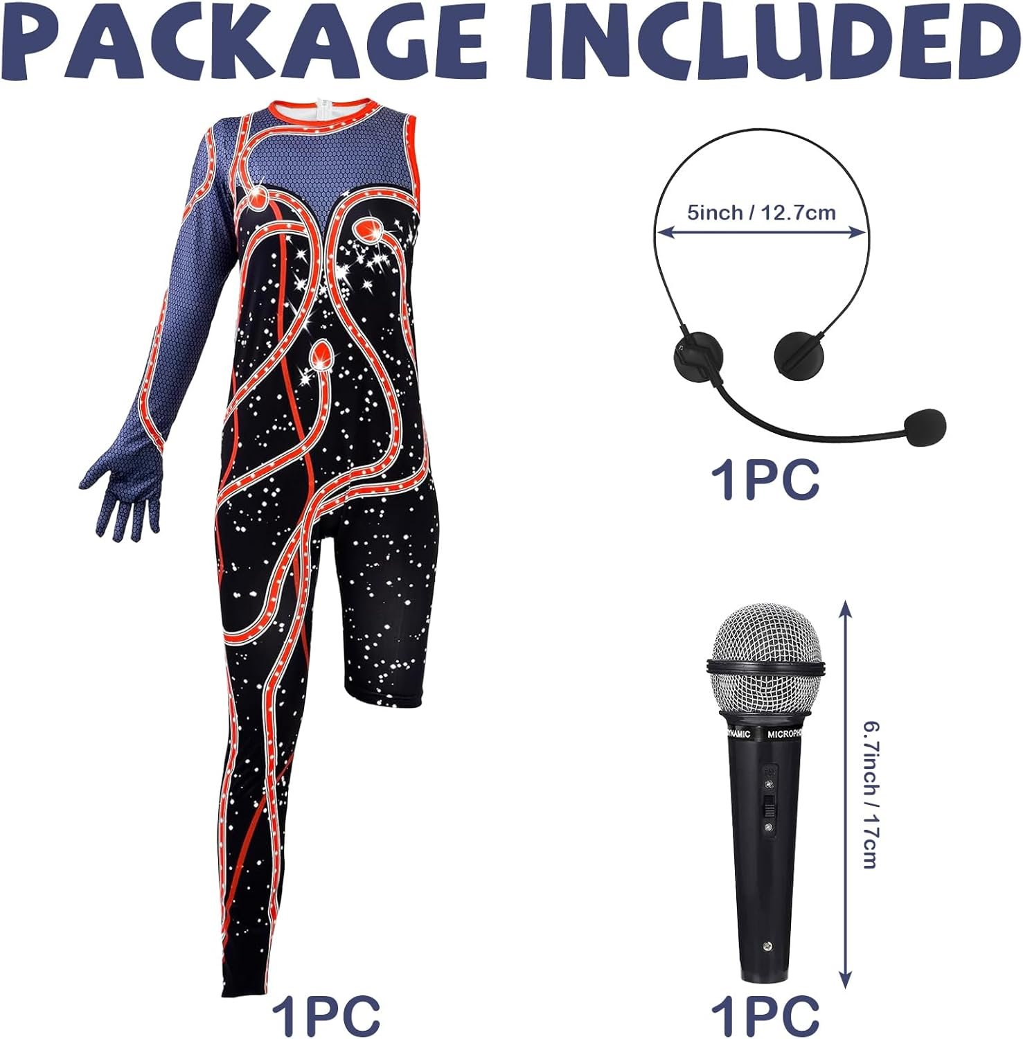 DreamJ Girls Snake Costume Outfit Singer Concert Bodysuit Cosplay Jumpsuit Halloween Costume - Image 2