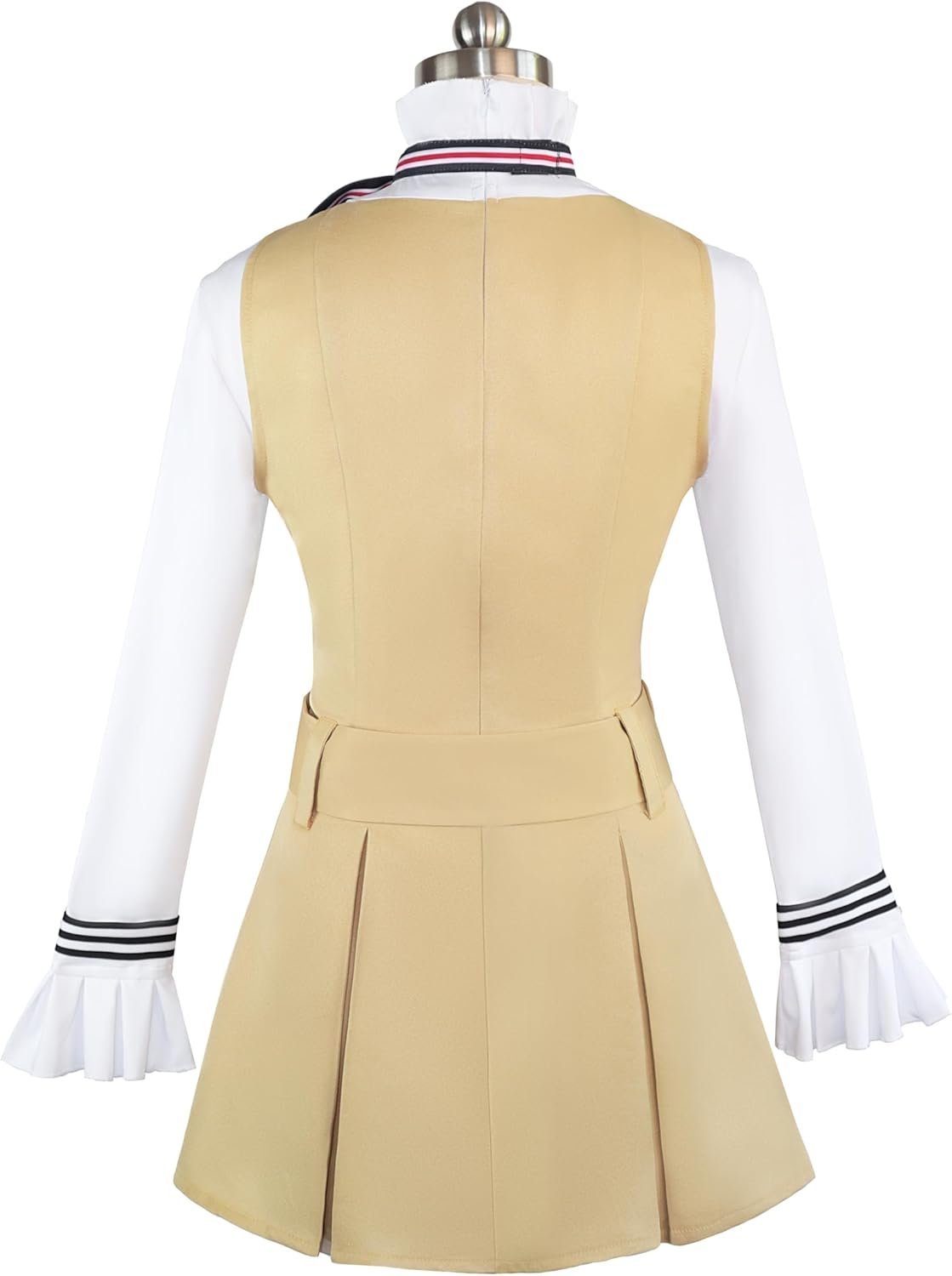 Womens Costume Dress Full Set Halloween Scary Horror Dress with Shirt Belt Tie - Image 4