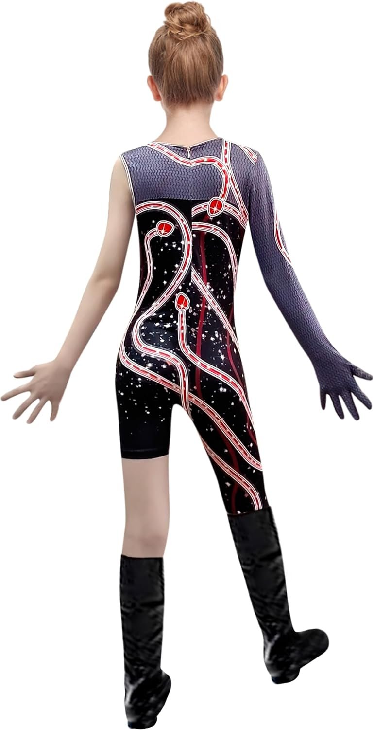 Girls Snake Costume Outfit Little Kids Singer Concert Bodysuit Cosplay Jumpsuit - Image 2