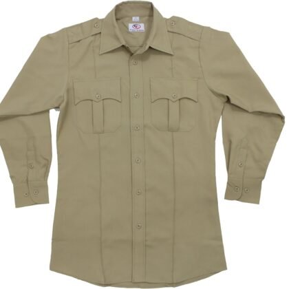 First Class 100% Polyester Long Sleeve Men's Uniform Shirt White