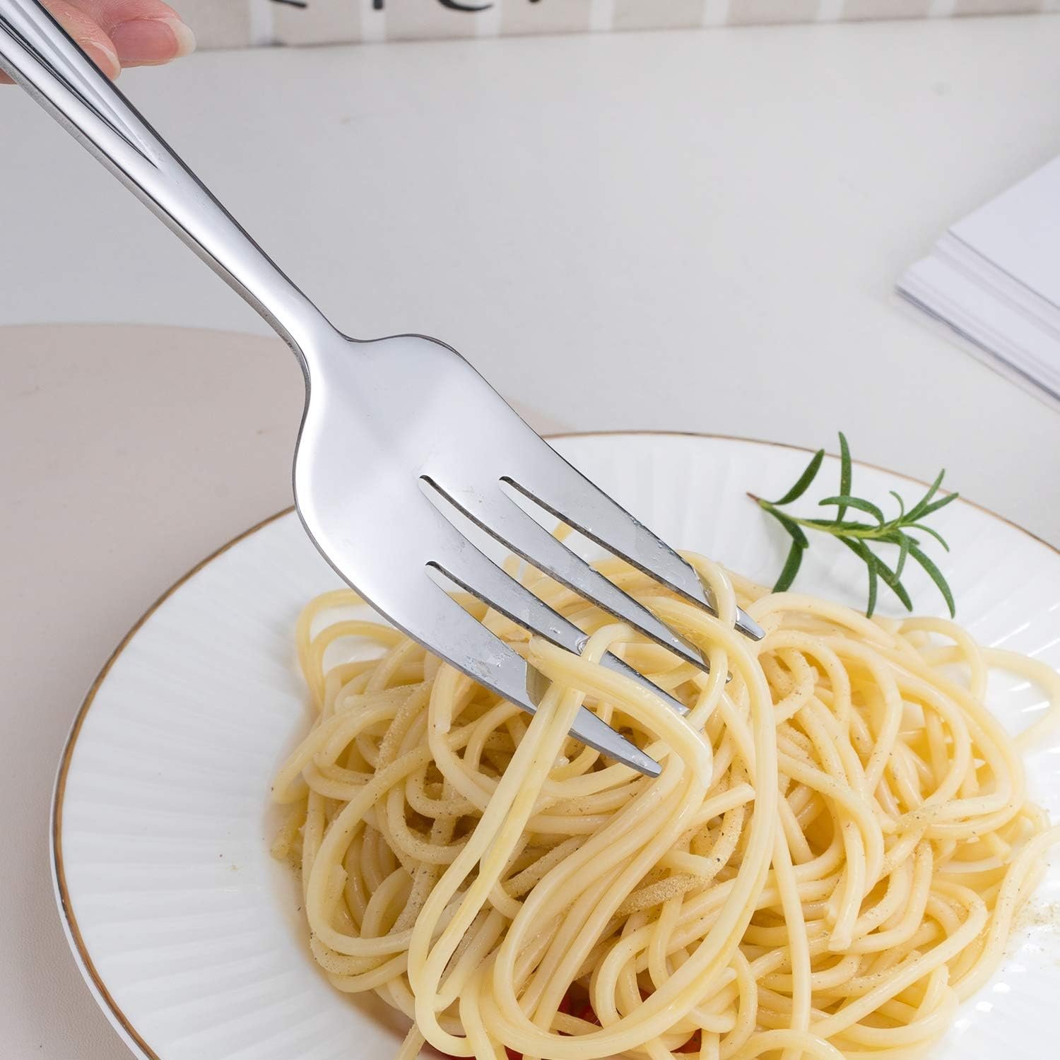 GoGeiLi Stainless Steel Large Serving Fork Set, 9.5-inch Big Serving Fork for Party, Banquet, Buffet, Dishwasher Safe, Set of 3 - Image 3