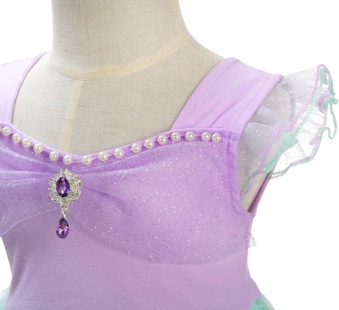 Dressy Daisy Princess Dress Up Clothes Halloween Fancy Party Tulle Skirt Summer Outfit for Baby & Toddler Girls - Image 5