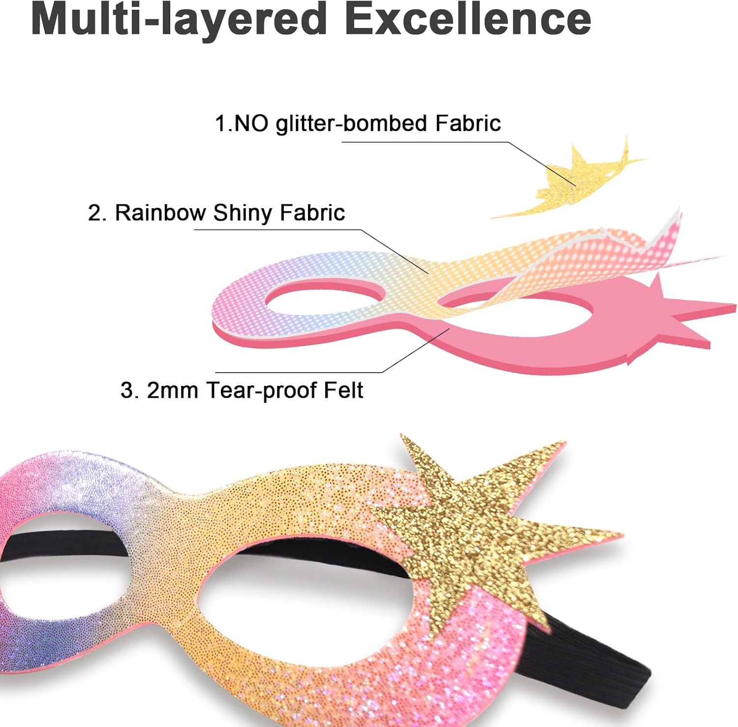 iROLEWIN Kids Superhero-Capes-Costumes for Girls Princess Dress-Up Fairy Cape Mask Tutu as Halloween Birthday Gifts Toys - Image 5