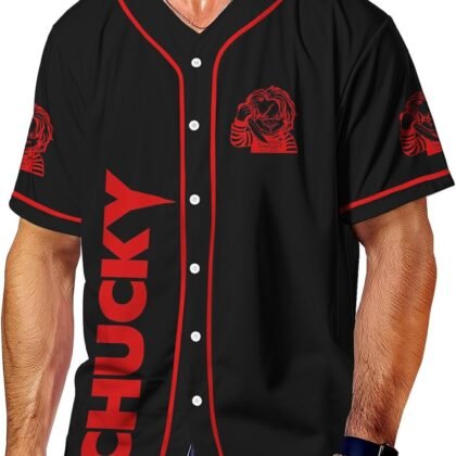 Horror Jersey, Halloween Baseball Jersey, Horror Movie Shirts Short Sleeve, Gifts for Horror Lover