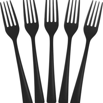 Black Plastic Forks 50 Pcs Black Forks Disposable Utensils Heavy Duty Plastic Cutlery Set Disposable Cutlery Sets Flatware Sets Silverware Set For Party Supplies & Party Tableware Exquisite