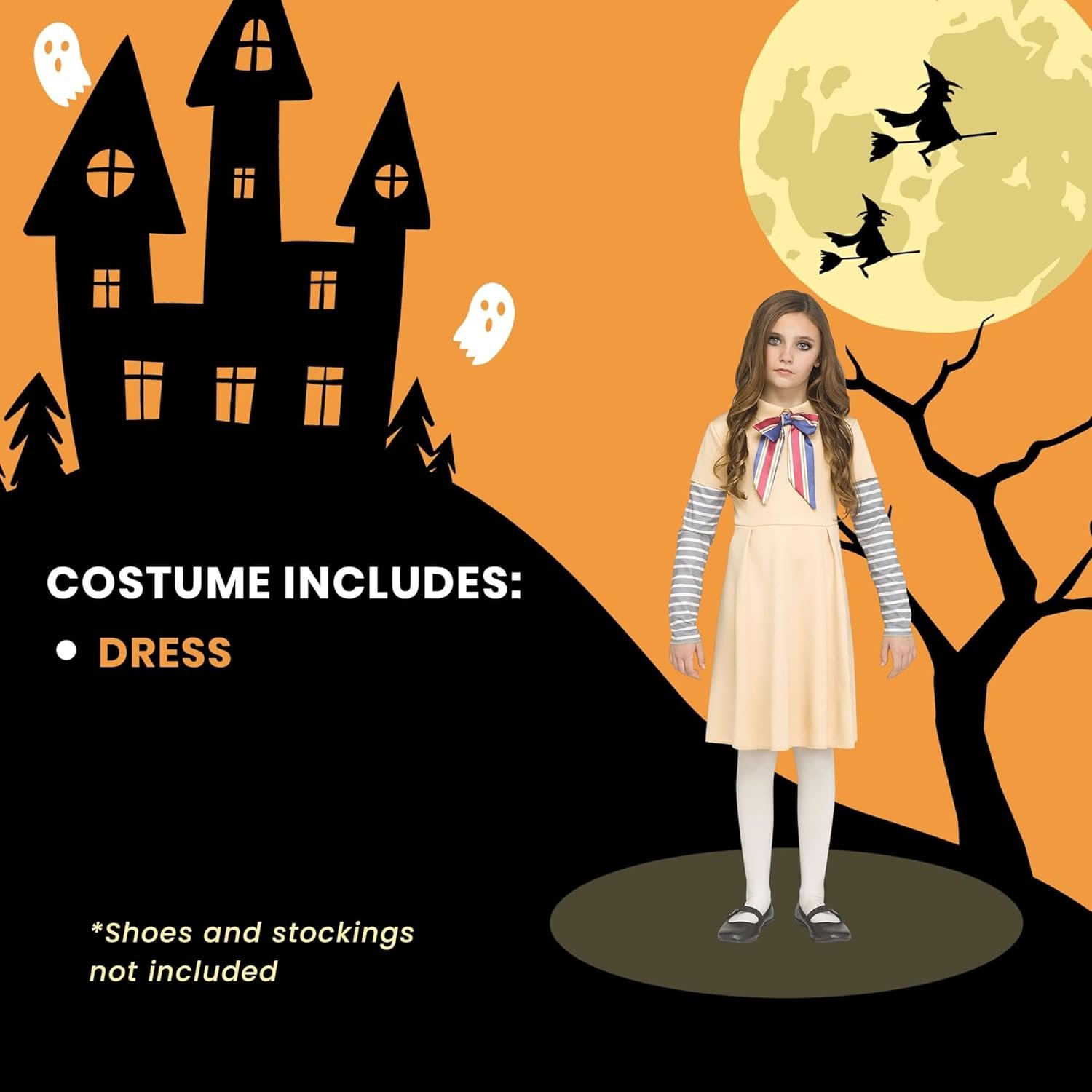 Fun World Girl's AI Meg Doll Costume Dress | Horror Movie Costumes - Image 5
