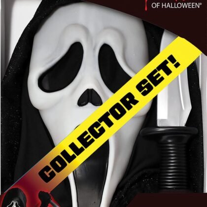 25th Movie Anniversary Ghost Face Collector Set Mask And Knife