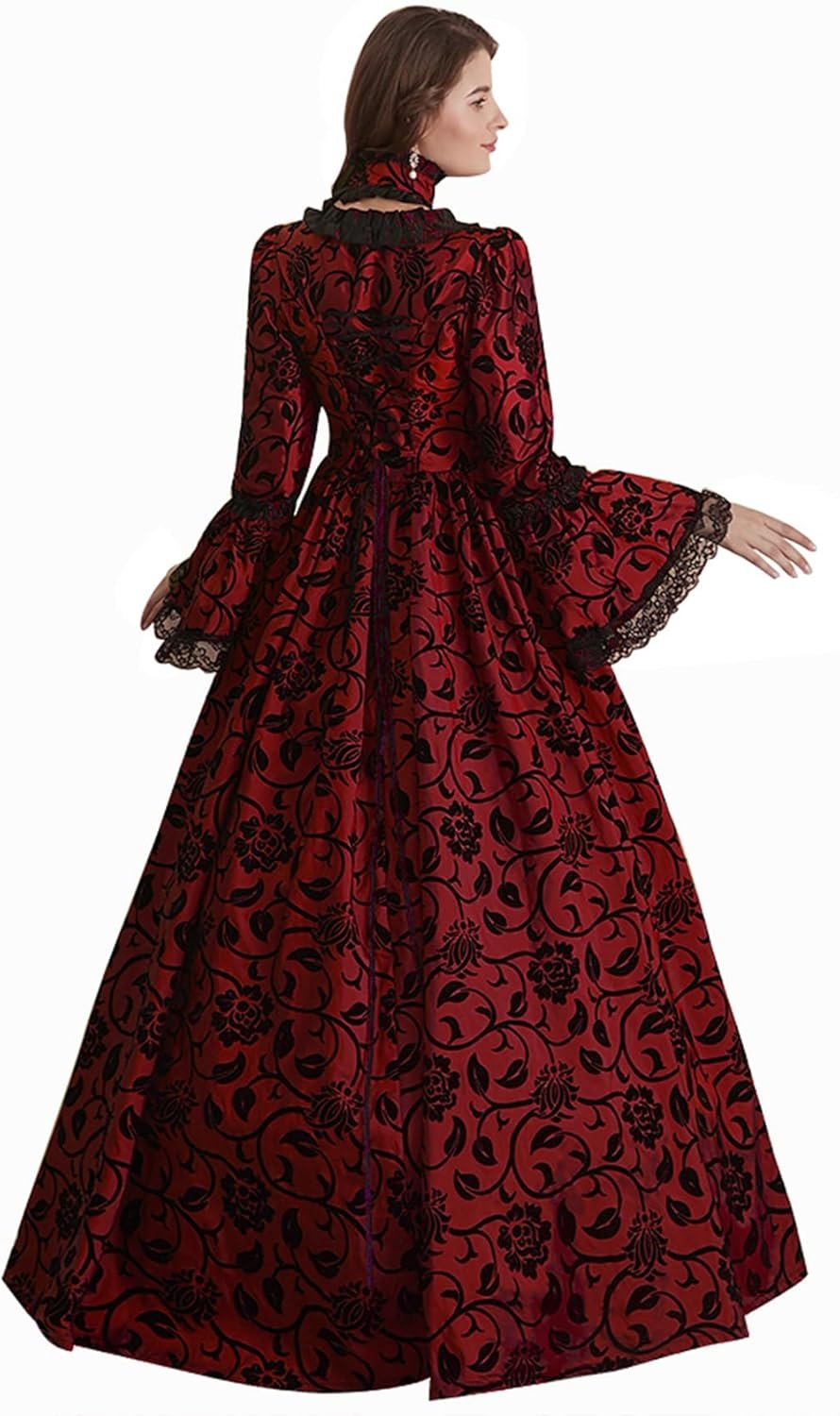 Abaowedding Women's Victorian Rococo Dress Inspiration Maiden Costume Vintage Dress - Image 4