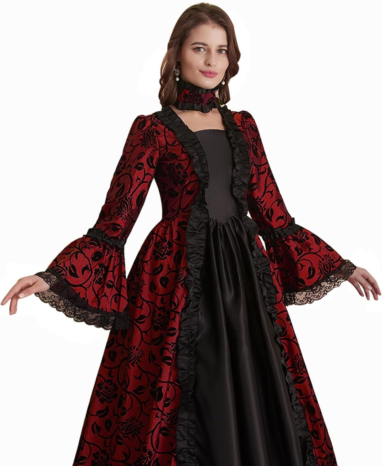 Abaowedding Women's Victorian Rococo Dress Inspiration Maiden Costume Vintage Dress - Image 6