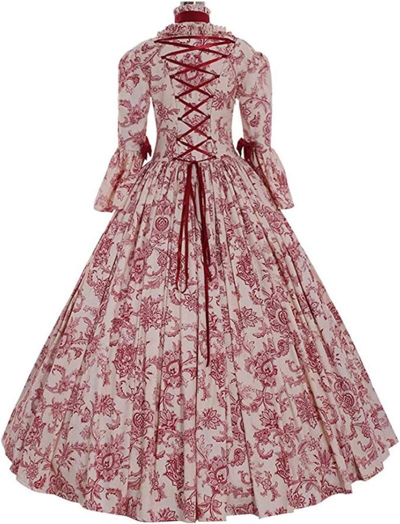 1791's lady Women's Victorian Rococo Dress Temperament Palace Evening Dress Inspiration Maiden Horn Sleeve Costume - Image 4