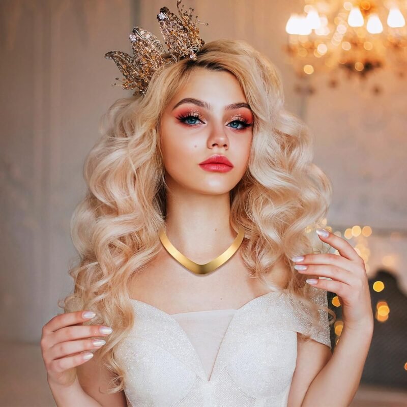 Princess Jasmine Costume Accessories Gold Choker Necklace Earring Tassel Bracelet Head Chain Halloween Arabian Princess Jasmine Jewelry Set for Women - Image 4