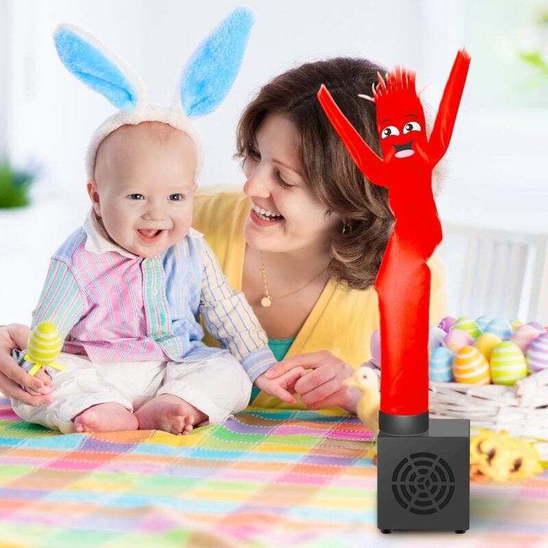 Poen Mini Wacky Waving Inflatable Tube Guy for Kids Gift with Blower Gag Inflatable Tube Man Birthday Desktop Decor Dancing Blow up Man for Office Party Decor(Funny) - Image 5