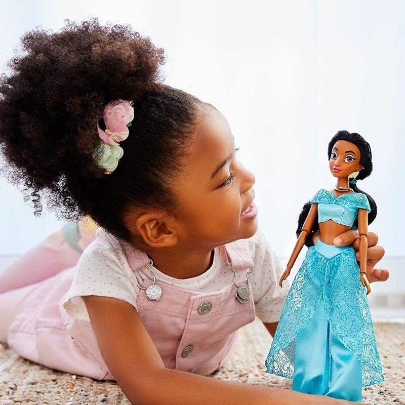 Disney Store Official Disney Princess Classic Doll (Jasmine from Aladdin), 11 Inches, Includes Brush with Molded Details, Fully Posable Toy in Classic Outfit - Disney Princess Toys for Girls - Image 4
