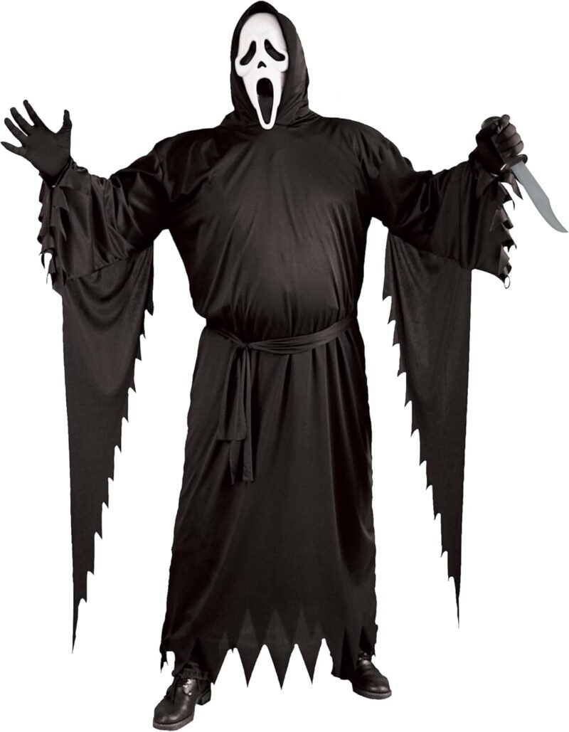Fun World Mens Plus Scream Adult-sized-costumes, Black