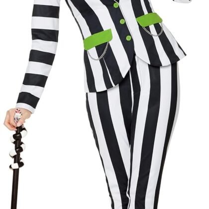 Spirit Halloween Beetlejuice Adult Costume | Officially licensed | Beetlejuice Pinstripe Suit