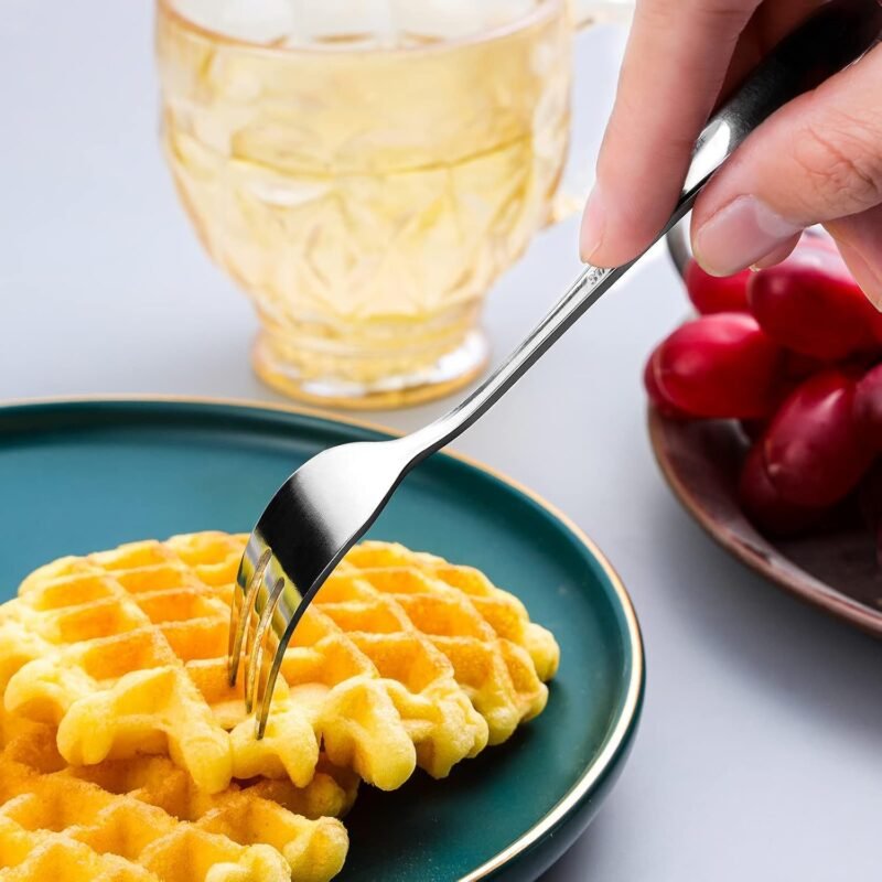 Dessert Forks Set of 12, 5.5Inches, Stainless Steel Cocktail Fork, Appetizer Small Forks, Fruit Salad Fork for Party, Hotel, Restaurant，Dishwasher Safe - Image 6