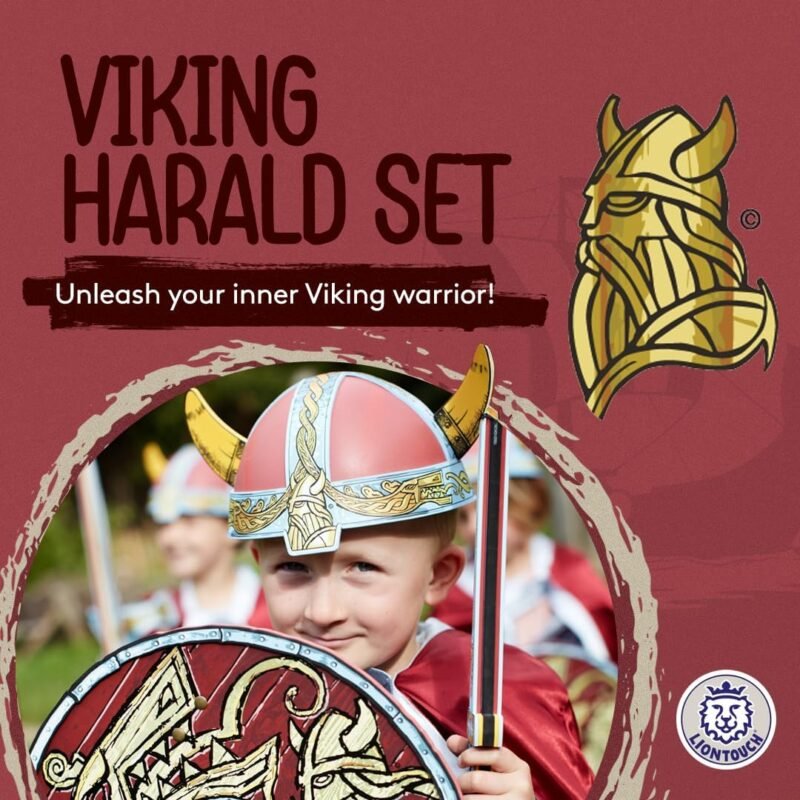 Liontouch - Viking Foam Sword & Shield | for Kids Aged 3-8 Years | Chief Harald’s Medieval Set for Little Warriors & Berserker’s Pretend Play | Safe Weapon Accessories for Boys’ Dress Up & Costumes - Image 2