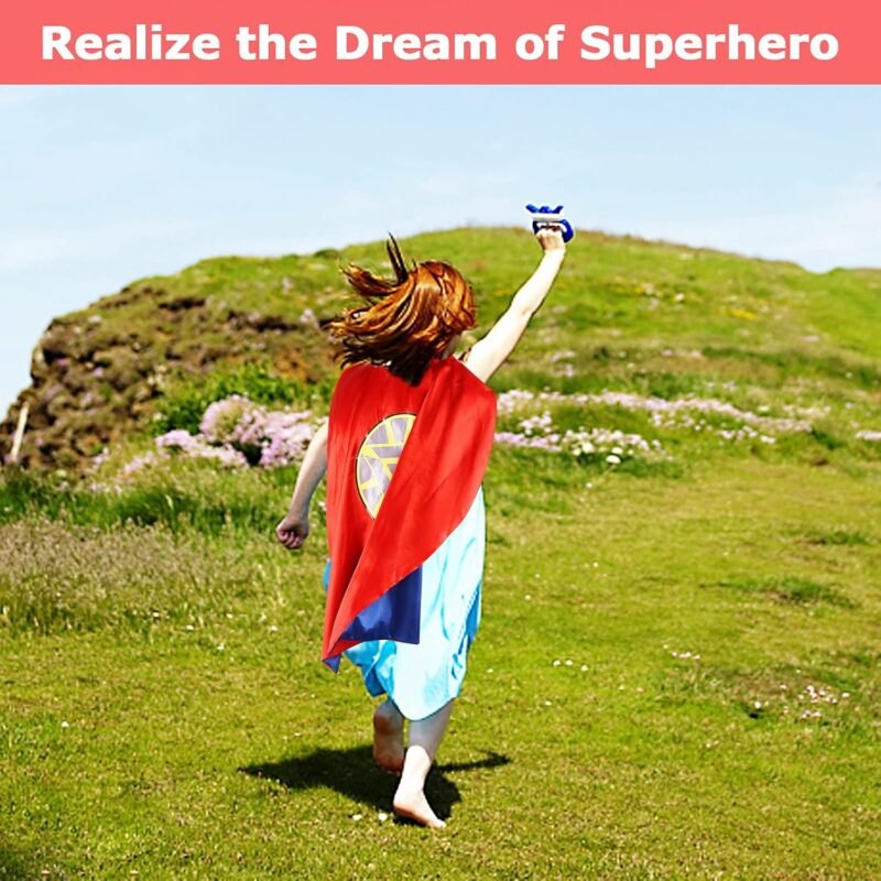 Superhero Capes for Kids,Hero Capes and Masks Fit for 4-12years old boy and girls Dress up and Holiday Costumes. - Image 2