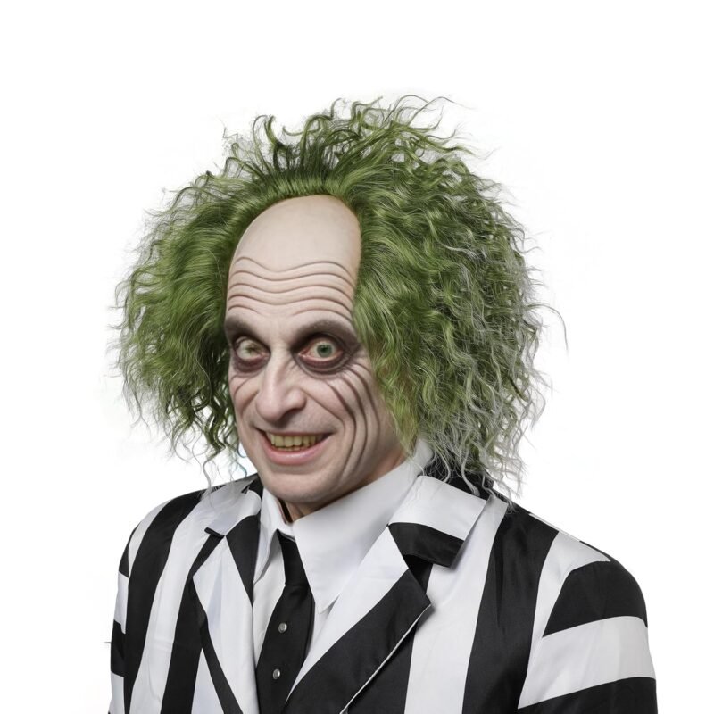 Green Wig Men,Short Curly Wig,Halloween Costumes Wigs For Men - Image 2