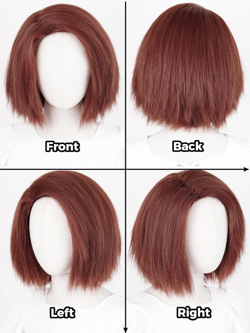 Kids Brown Creepy Doll Killer Costume Wig Red Brown Synthetic Hair for Child Girls Boys Toddler Halloween Party - Image 7