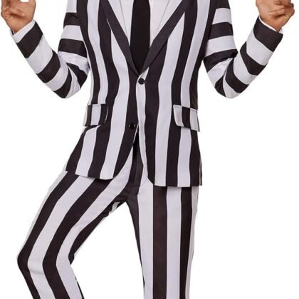 Spirit Halloween Beetlejuice Adult Beetlejuice Suit Costume | Officially Licensed | TV and Movie Costume