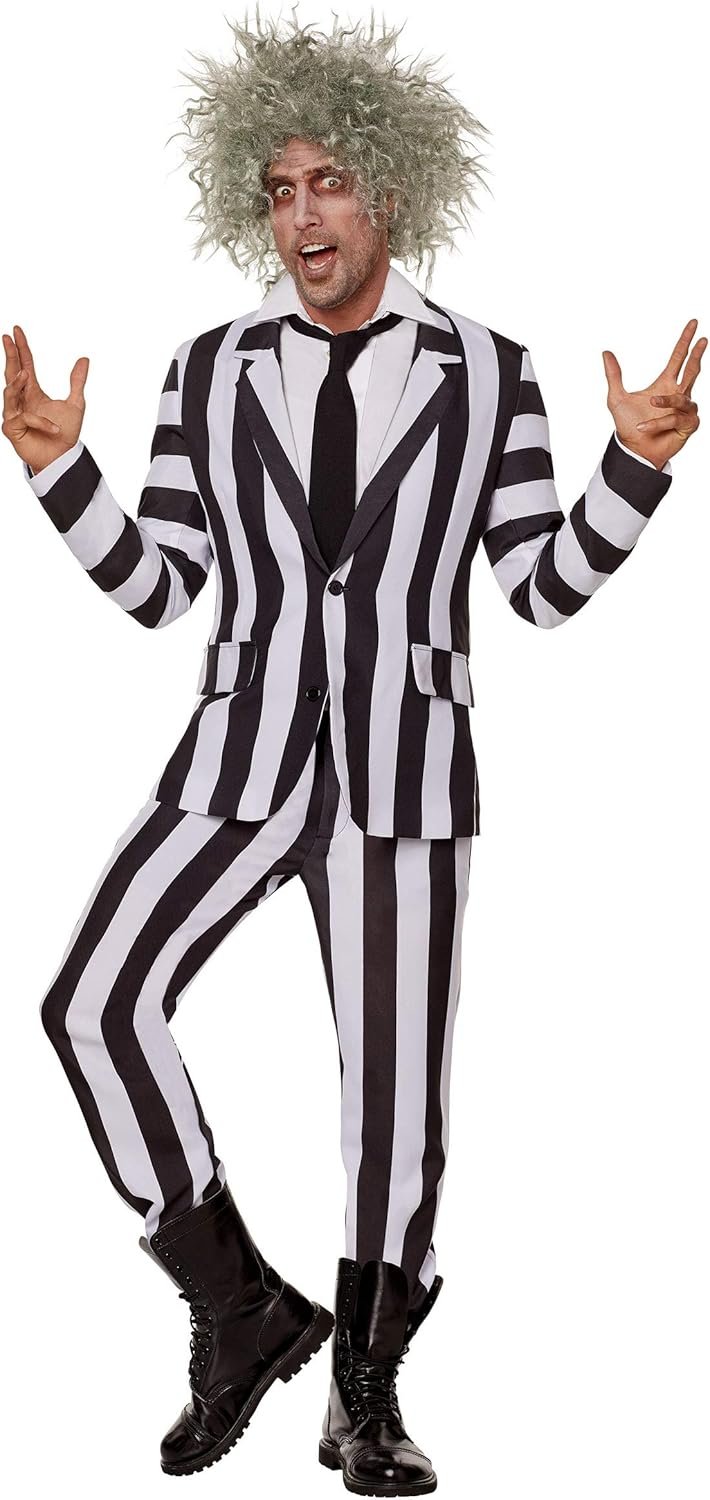 Spirit Halloween Beetlejuice Adult Beetlejuice Suit Costume | Officially Licensed | TV and Movie Costume