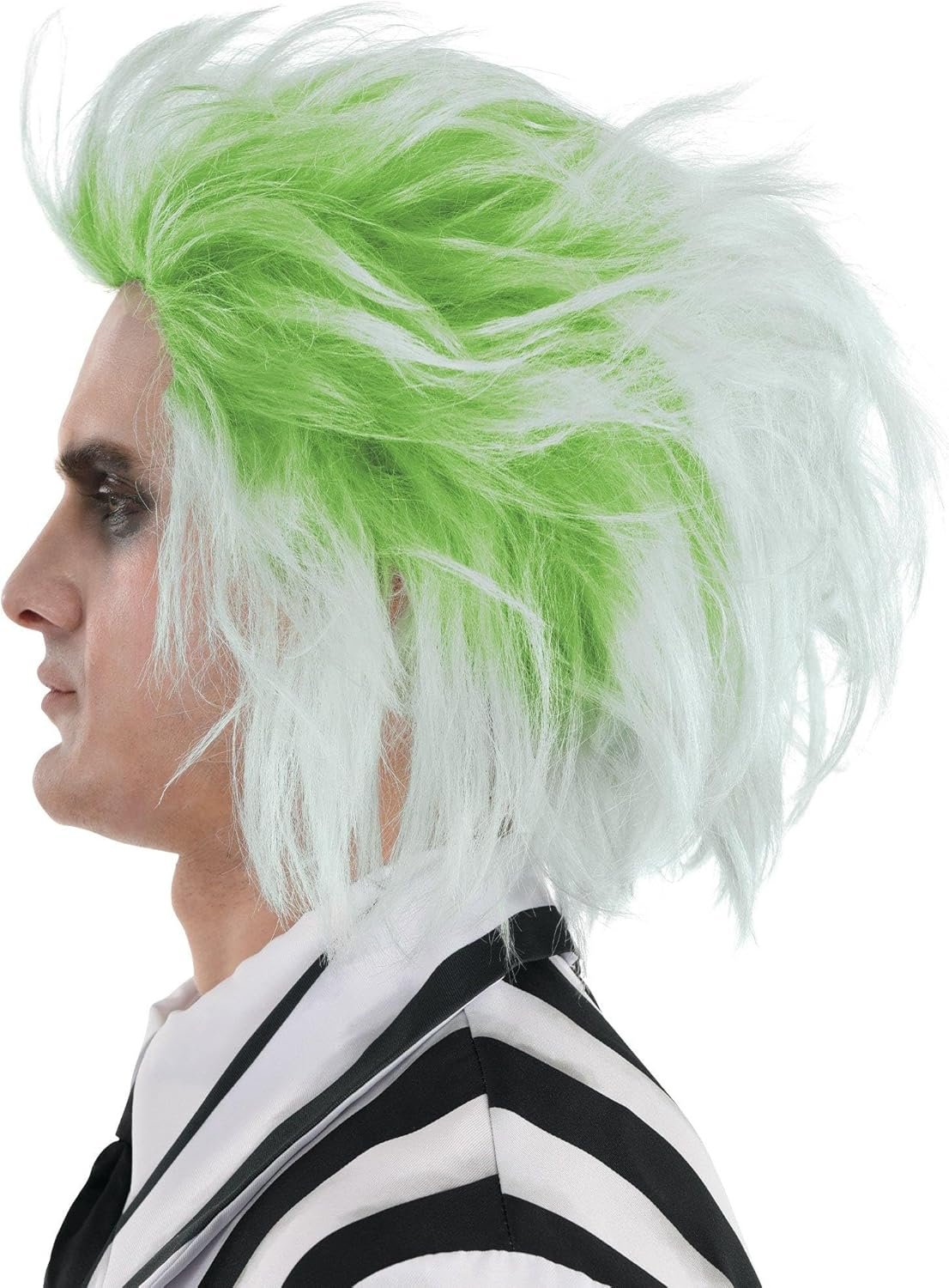 Party City Beetlejuice Wig Costume Accessory for Adults - Costume Includes Wacky Wig with Green & Gray Hair Color - Costumes for Halloween, Birthday Parties, & Themed Events - Image 2