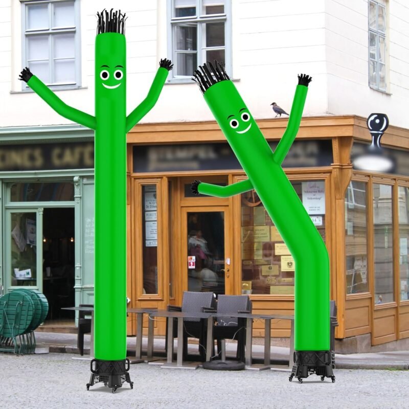 Sky Waving Inflatable Tube Man Only, 20 Feet Tall Wacky Waving Inflatable Tube Guy, Replacement Tube Man for Opening Activities, Green (No Blower) - Image 7