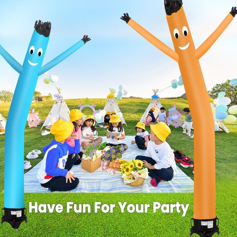 12FT Inflatable Dancing Man with 3/4HP Blower, Highly Durable and Tear Resistant Polyester Polyamide Nylon Inflatable Man Dancing, Waving Inflatable Tube Guy - Image 7