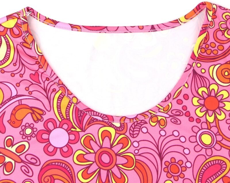 bopika 60s 70s Hippie Disco Dress Costume Women's Retro Disco Outfit Women Halloween Floral Dresses - Image 2