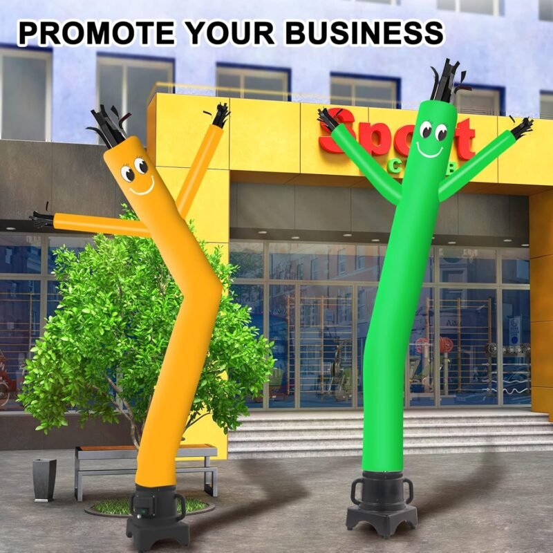 MOUNTO 8FT Inflatable Waving Man Fly Puppet Dancer with Blower (Green) - Image 7