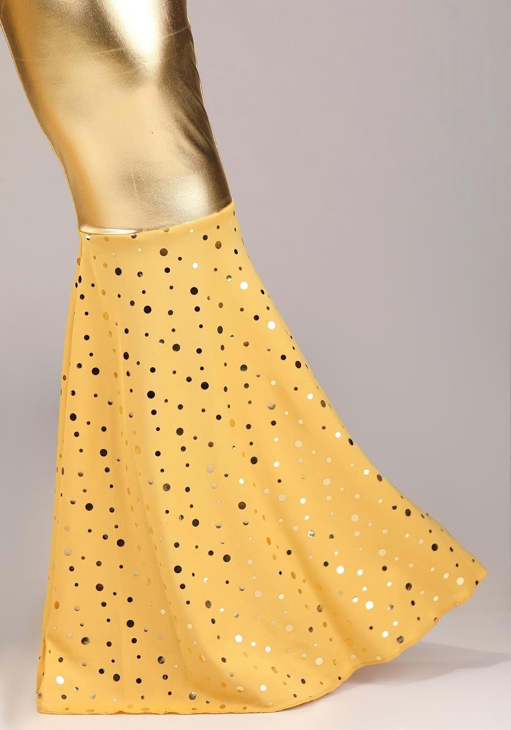 Dreamgirl Womens 70s Disco Costume, Adult Retro Gold Jumpsuit, Disco Fox Halloween Costume - Image 5